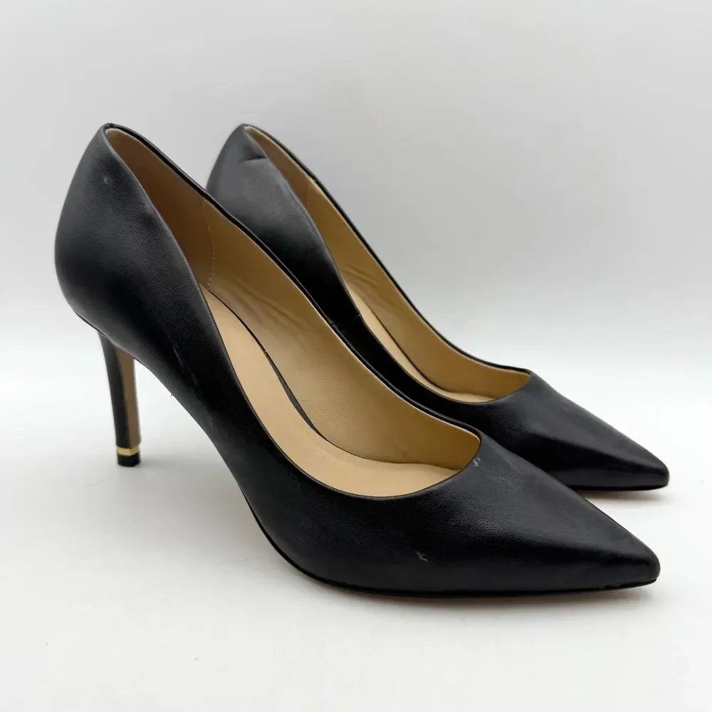Ted Baker Womens Charlotte Pumps Size 7 EU 37.5 Black Leather EUC